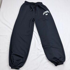 Girls California Baggy Fit Black Sweatpants